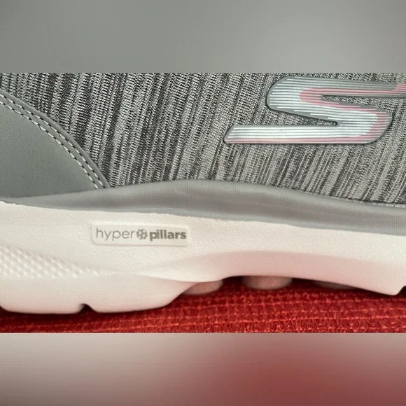 Skechers Women's Gray and Pink Sneakers - Picture 4 of 16